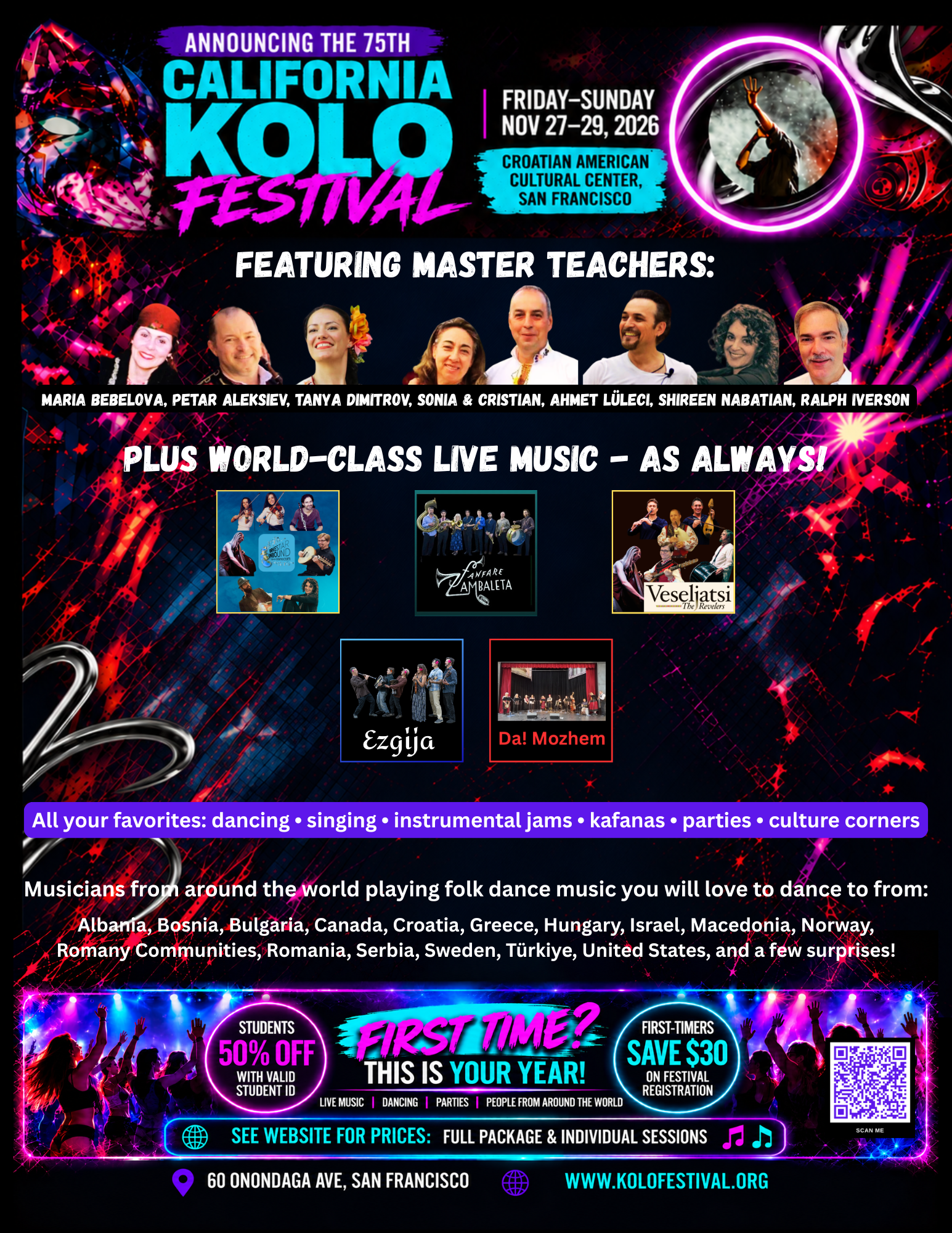 Kolo Festival 2026 event flyer — Nov 27-29, San Francisco